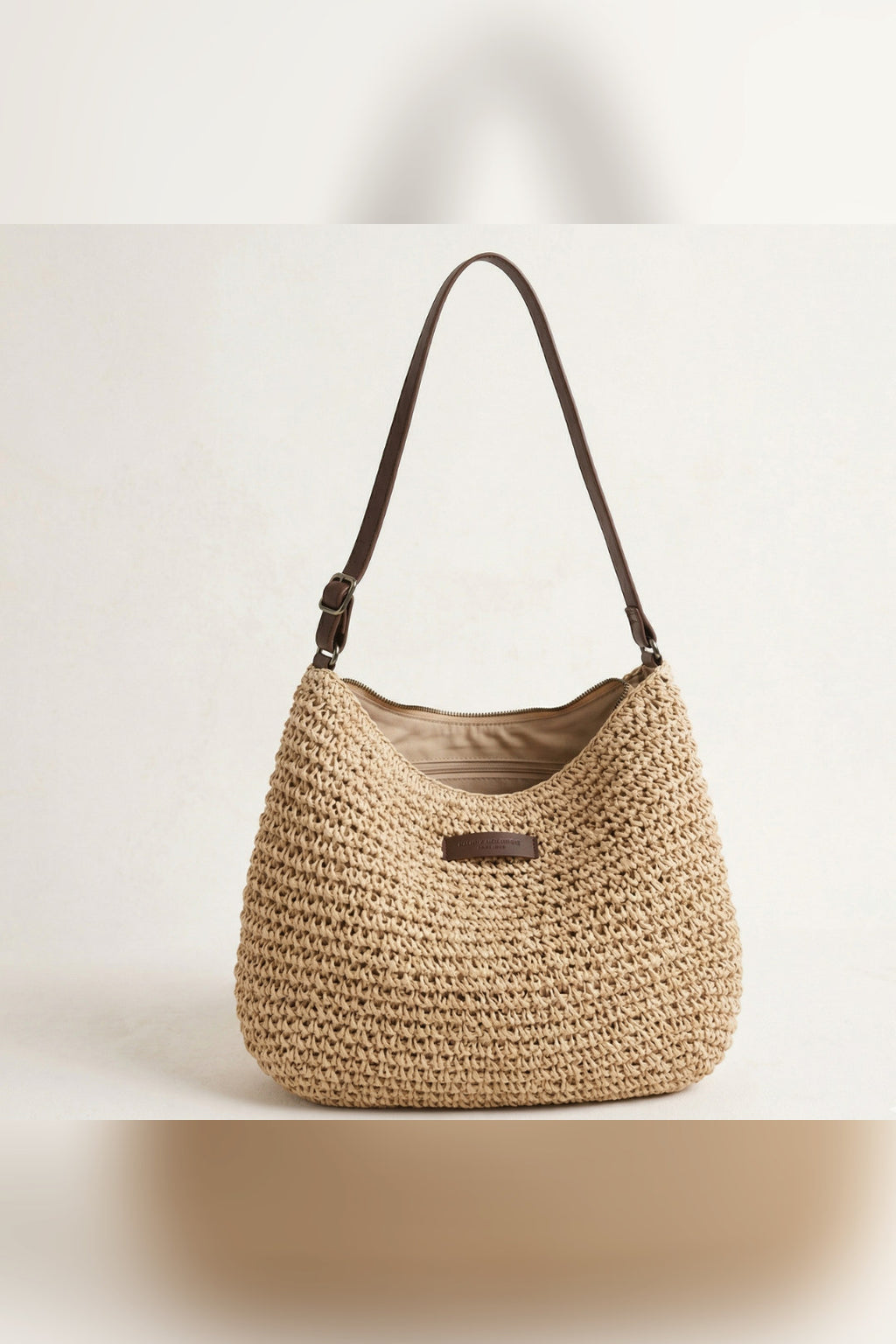 Bolso trenzado Simona en beige