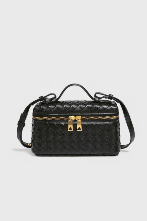 Bolso mini trenzado Milla en negro