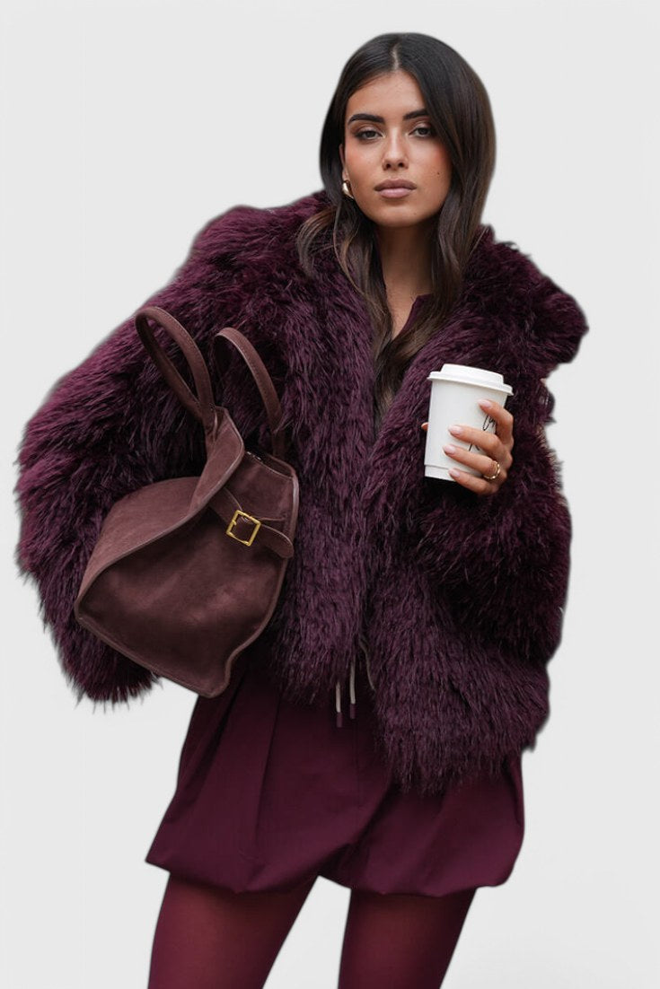 Bolso tote Harlow en ante marrón