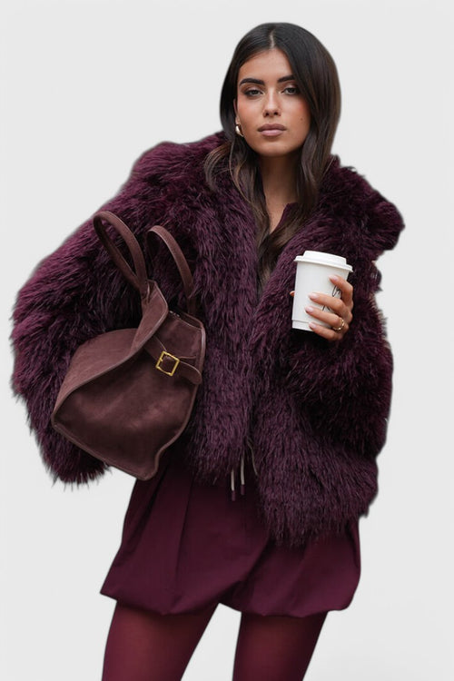 Bolso tote Harlow en ante marrón