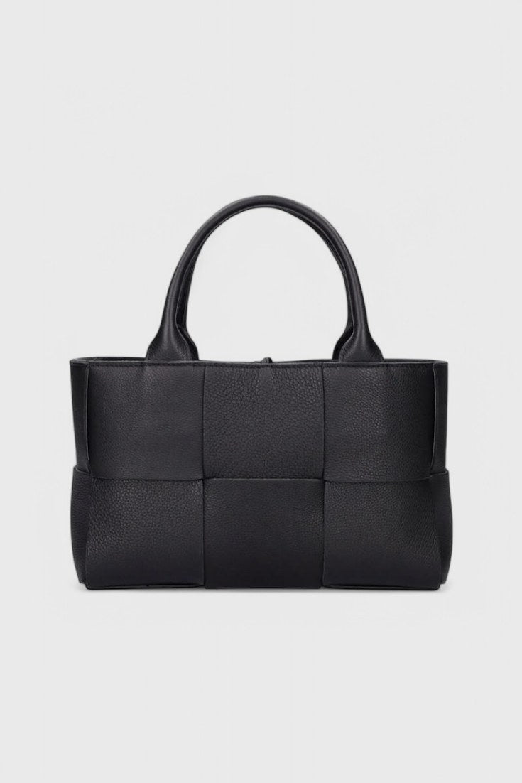 Bolso shopper trenzado Bronte en negro
