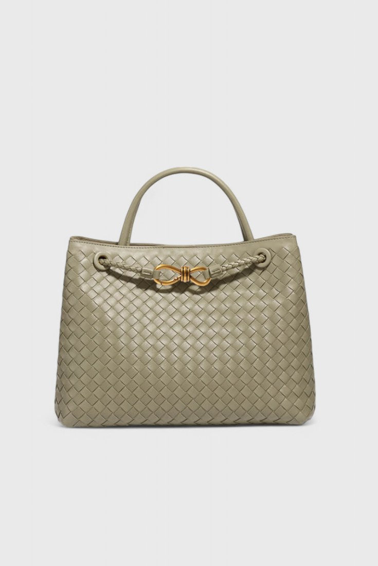 Bolso tejido de diario en verde