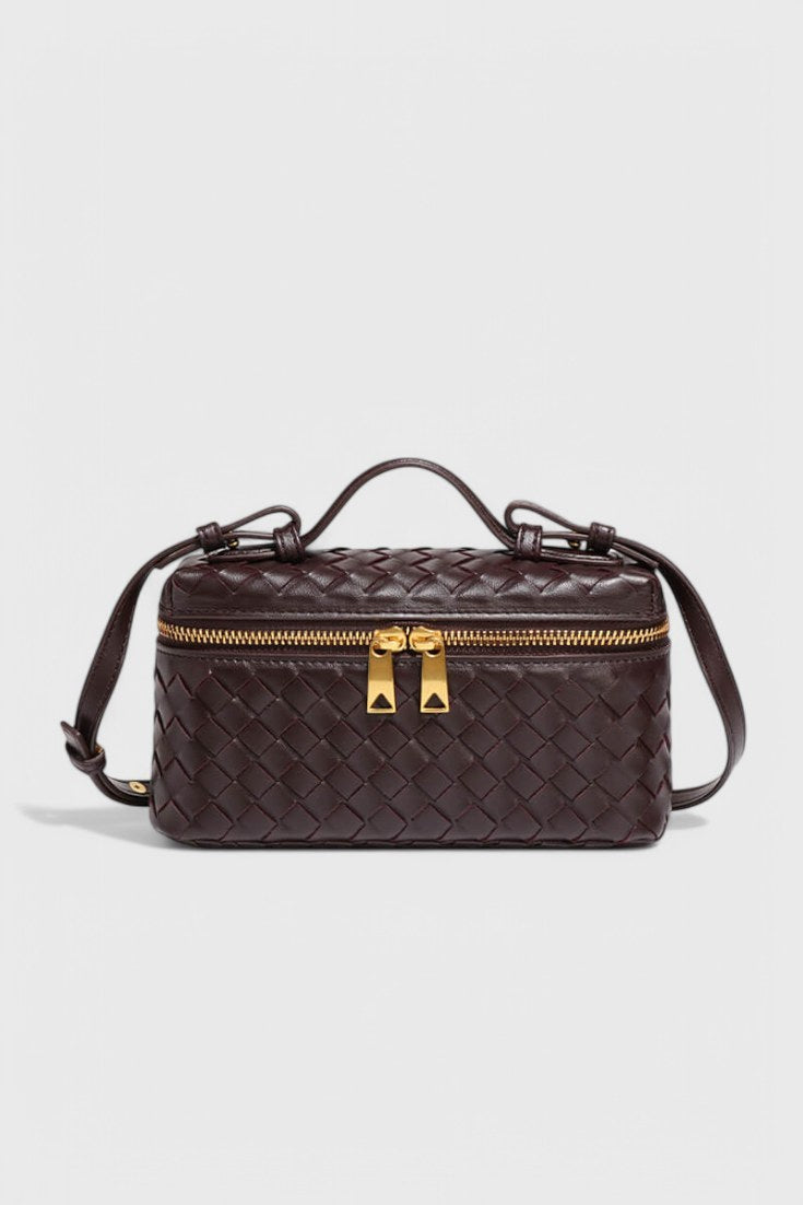 Bolso mini trenzado Milla en café