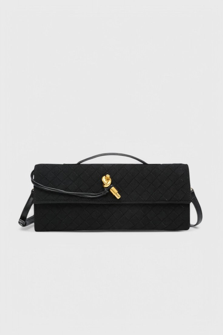 Bolso de hombro de ante Melanie en negro