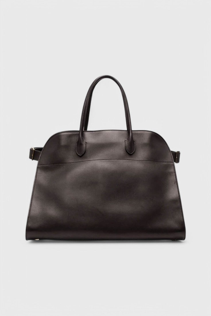 Bolso tote Harlow en charol marrón