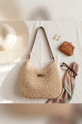 Bolso trenzado Simona en beige