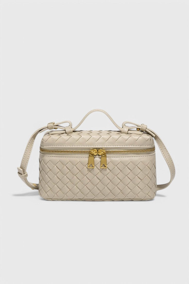 Bolso mini trenzado Milla en beige