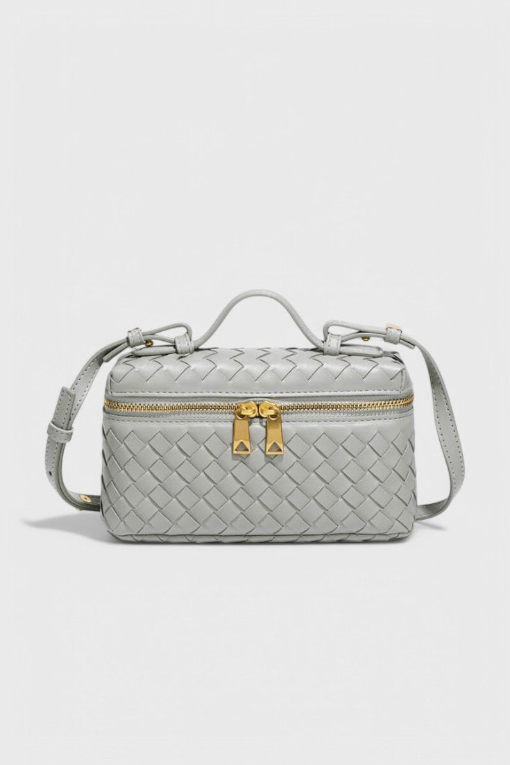 Bolso mini trenzado Milla en gris