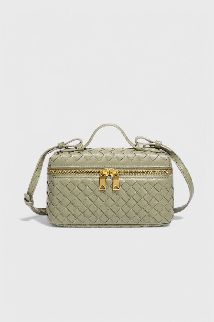 Bolso mini trenzado Milla en verde oliva