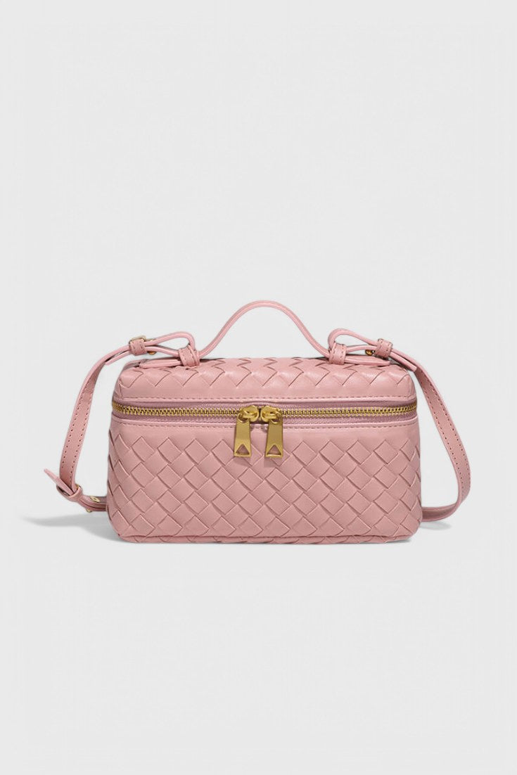 Bolso mini trenzado Milla en rosa