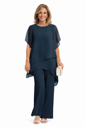 Conjunto de top y pantalón ancho en azul