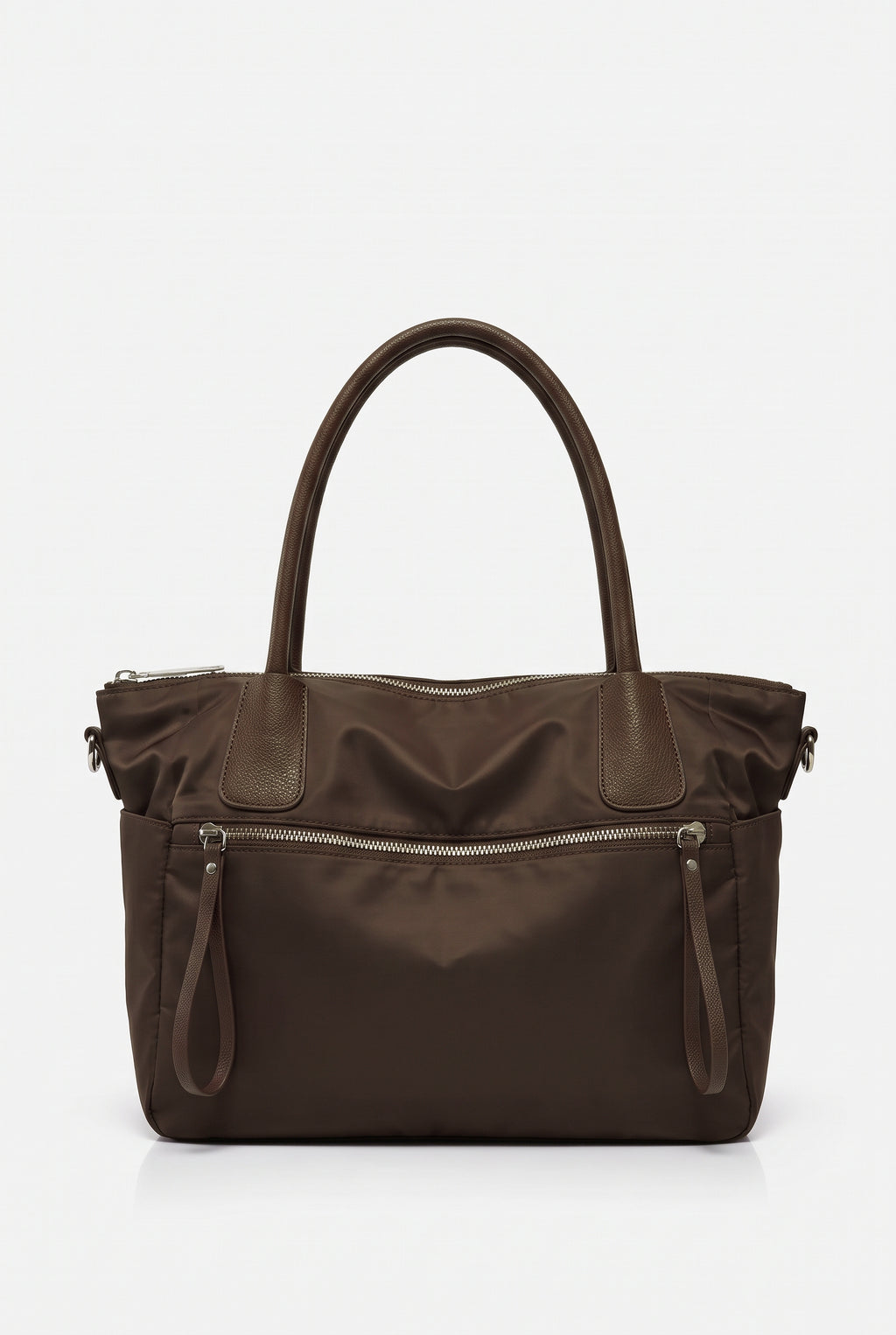 Bolso de hombro de nailon impermeable en café