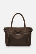 Bolso de hombro de nailon impermeable en café