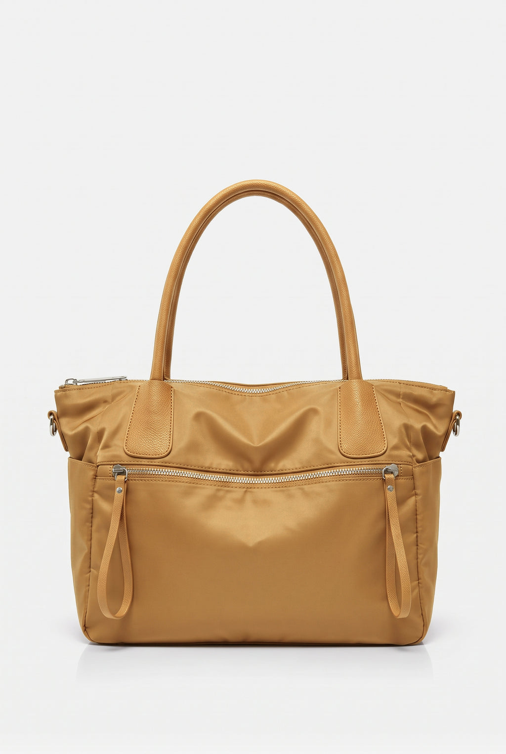 Bolso de hombro de nailon impermeable en caramelo