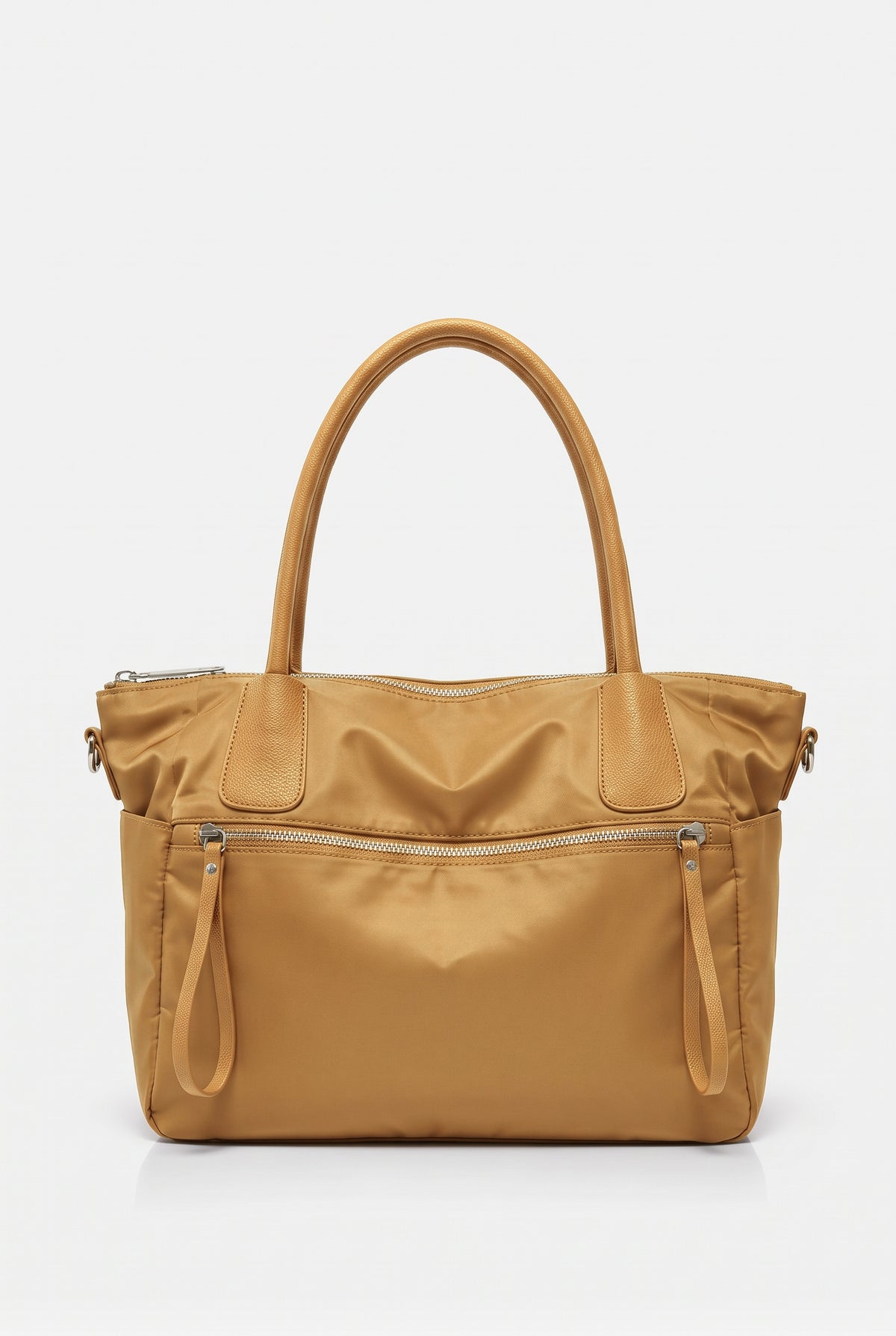Bolso de hombro de nailon impermeable en caramelo