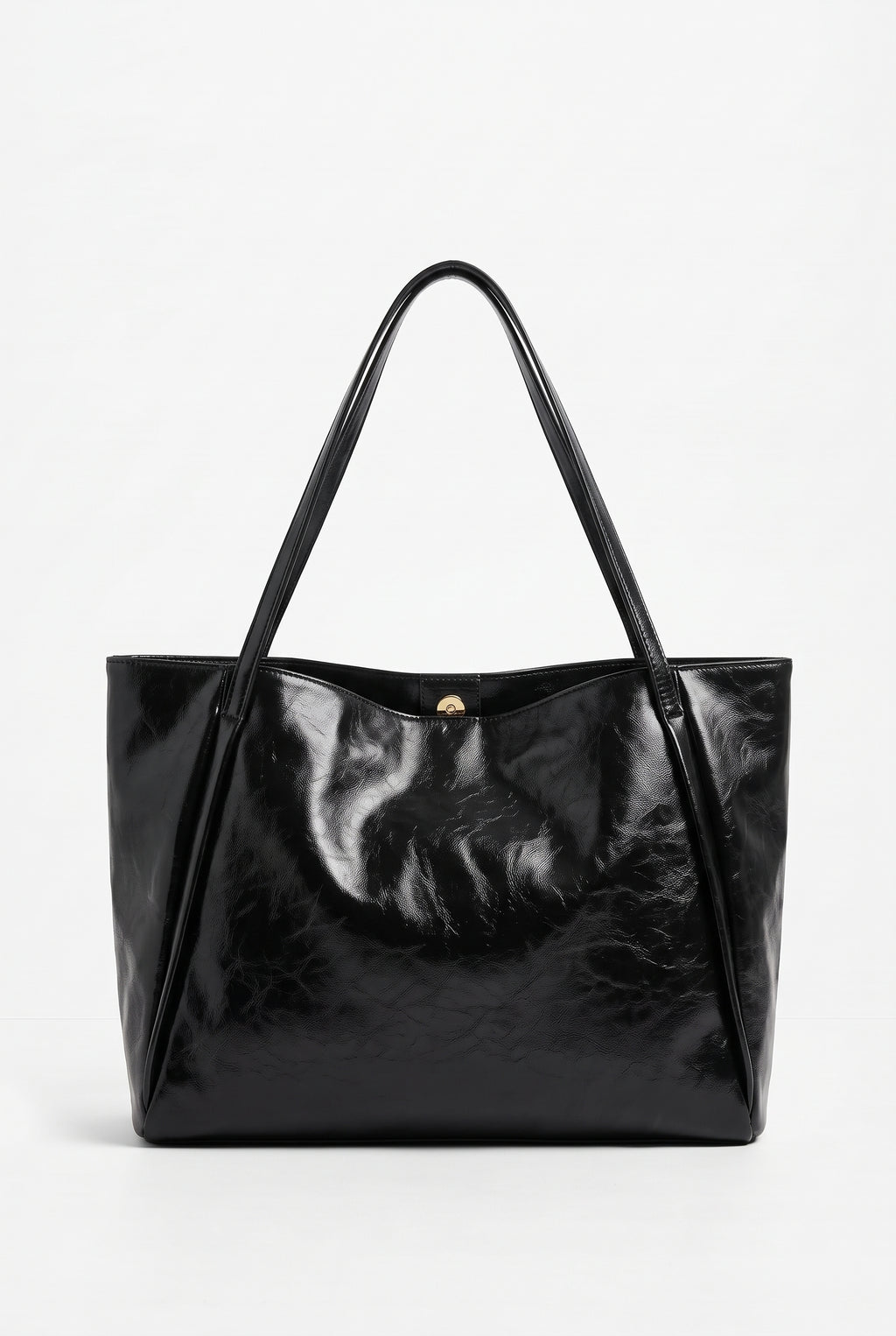 Bolso de hombro de polipiel suave en negro