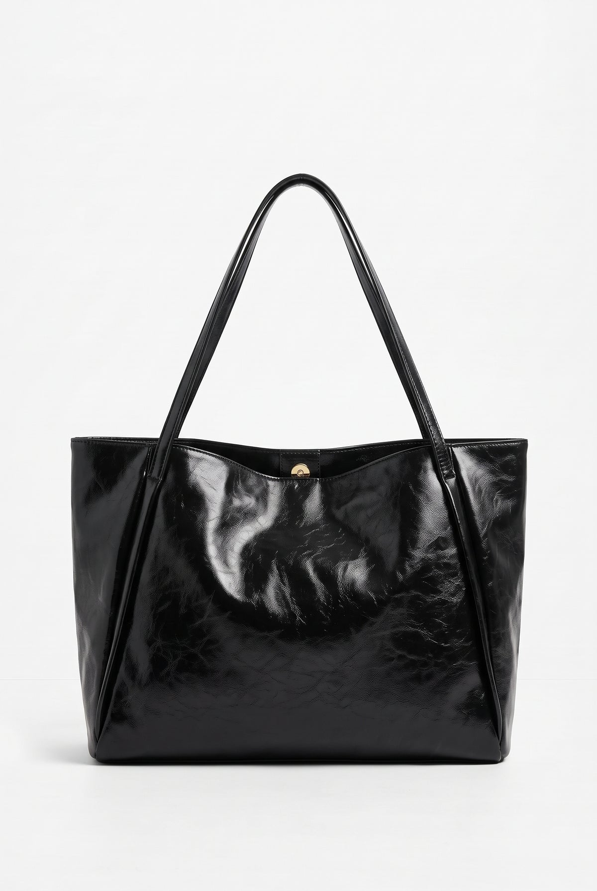 Bolso de hombro de polipiel suave en negro