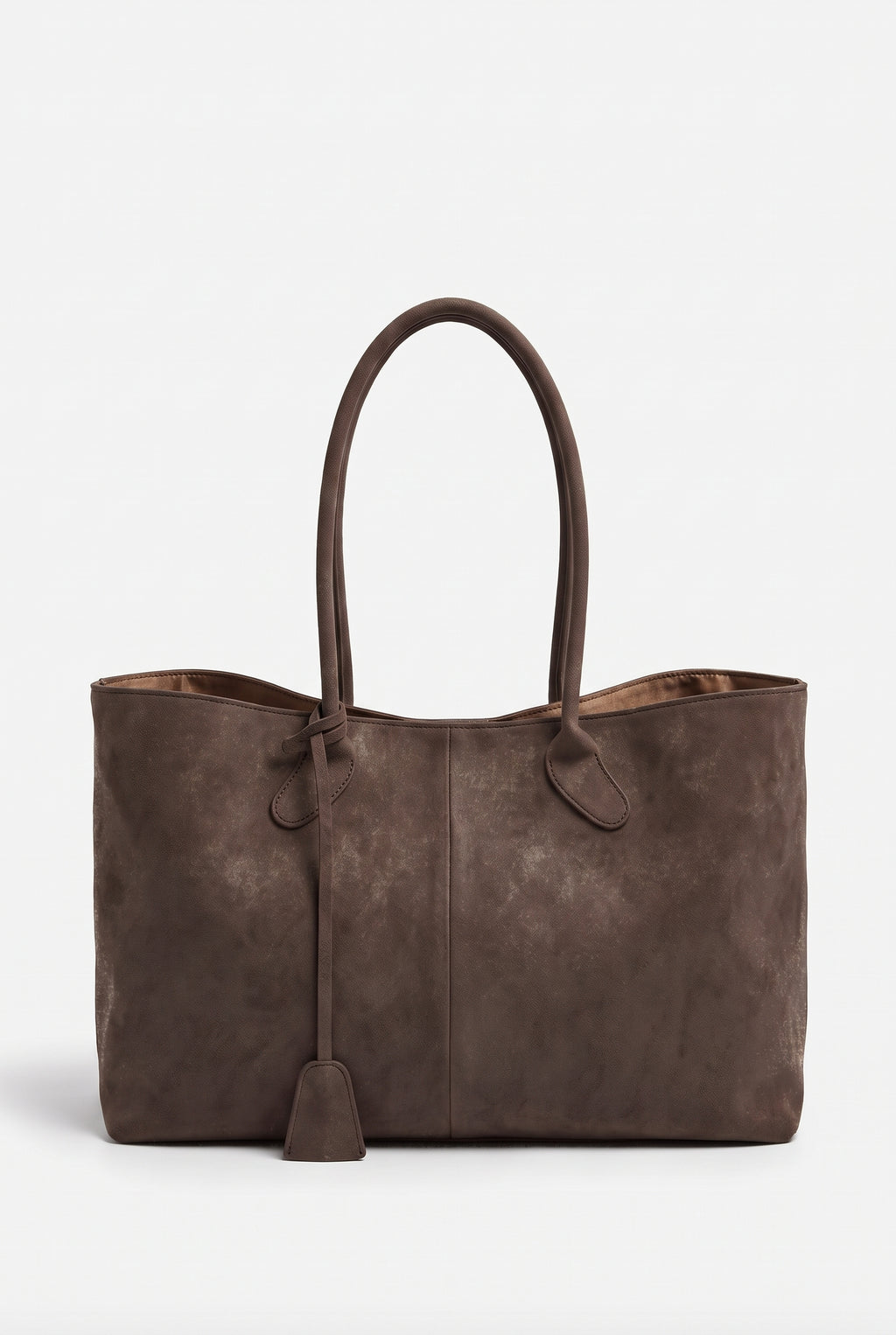 Bolso de mano de gran capacidad en café