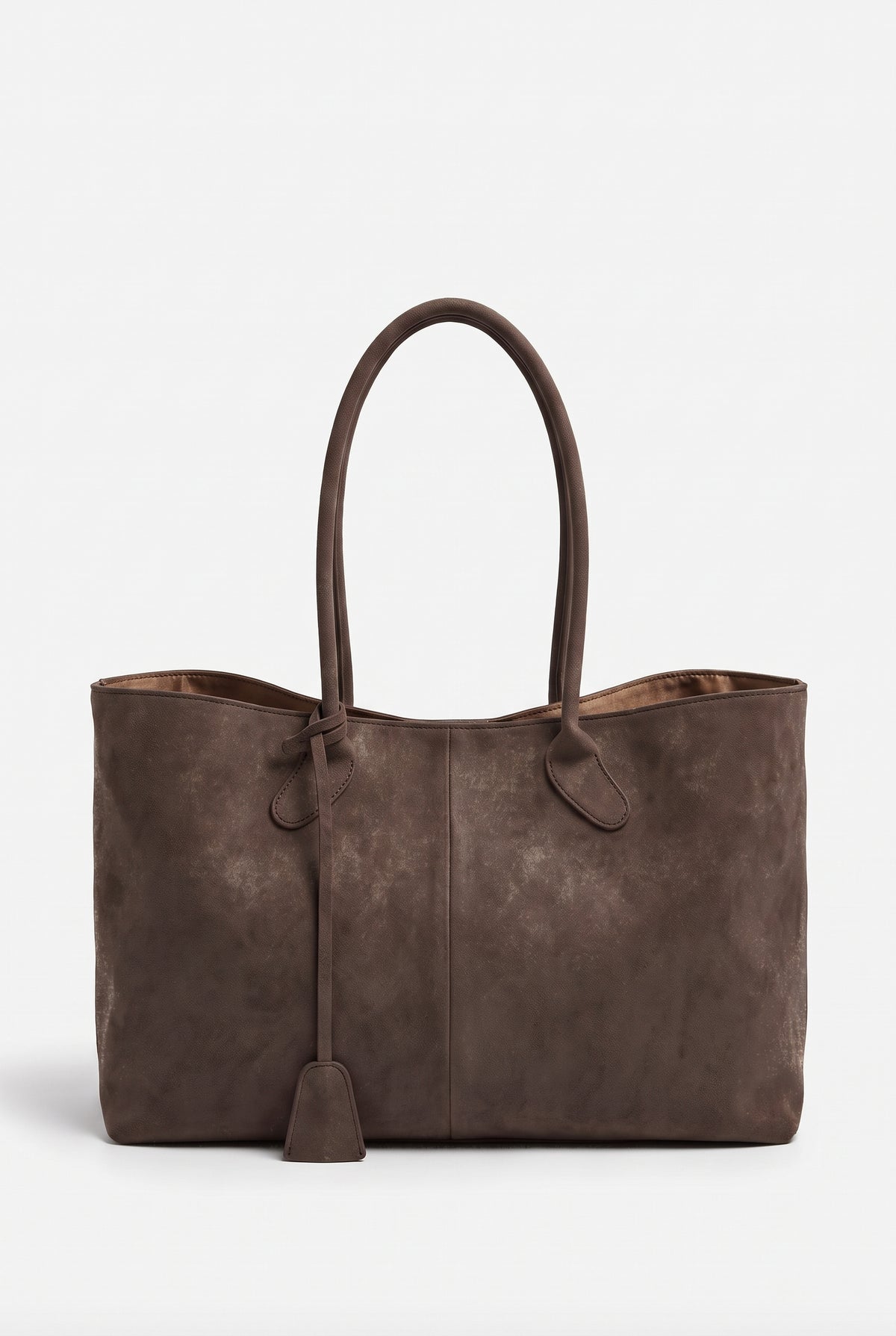 Bolso de mano de gran capacidad en café