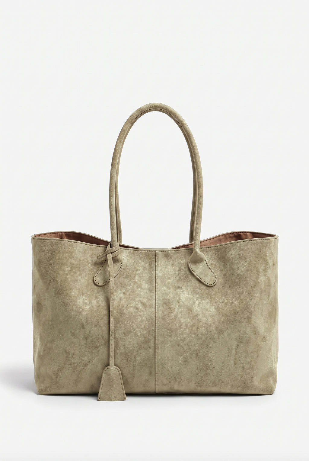 Bolso de mano de gran capacidad en caqui