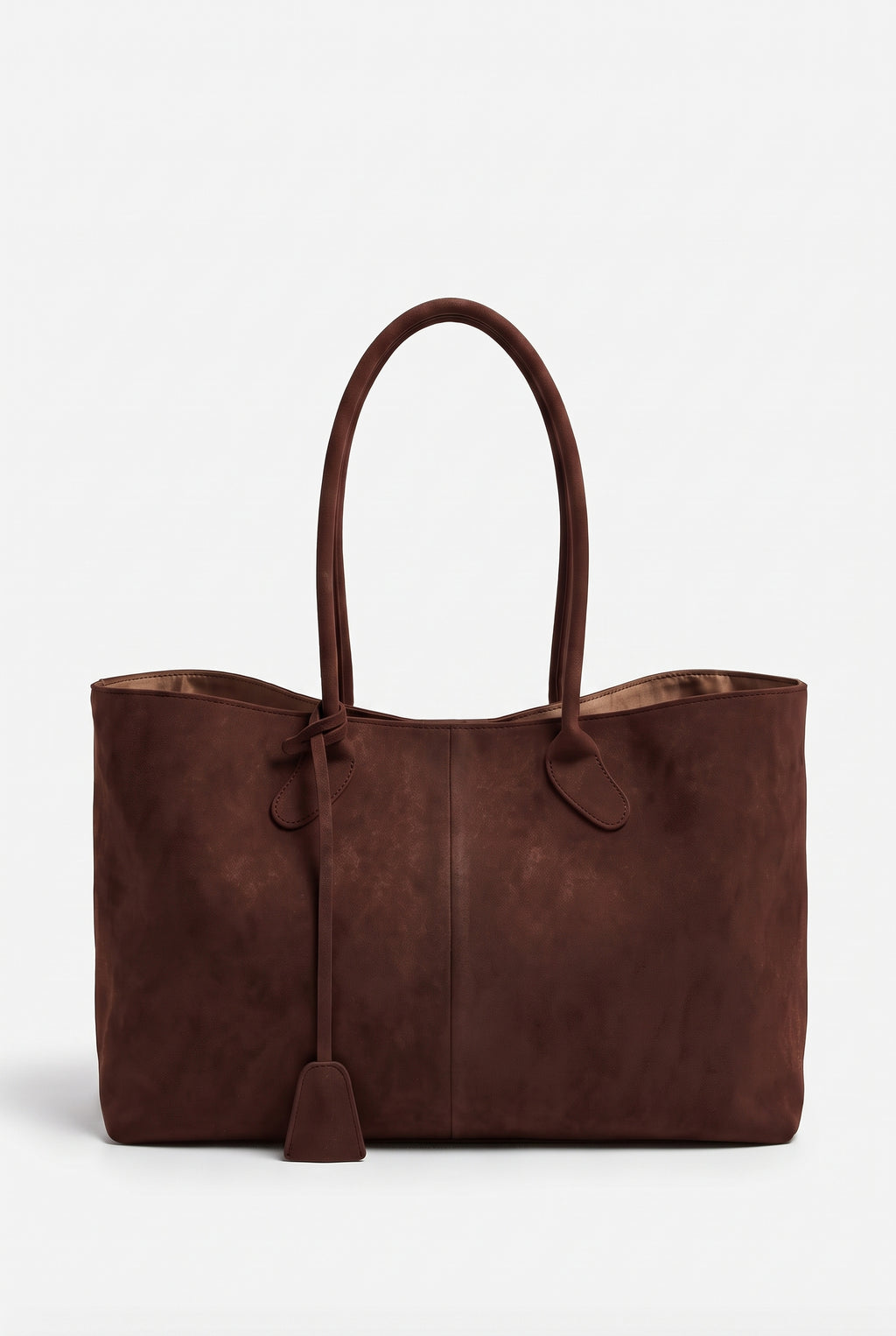 Bolso de mano de gran capacidad en marrón