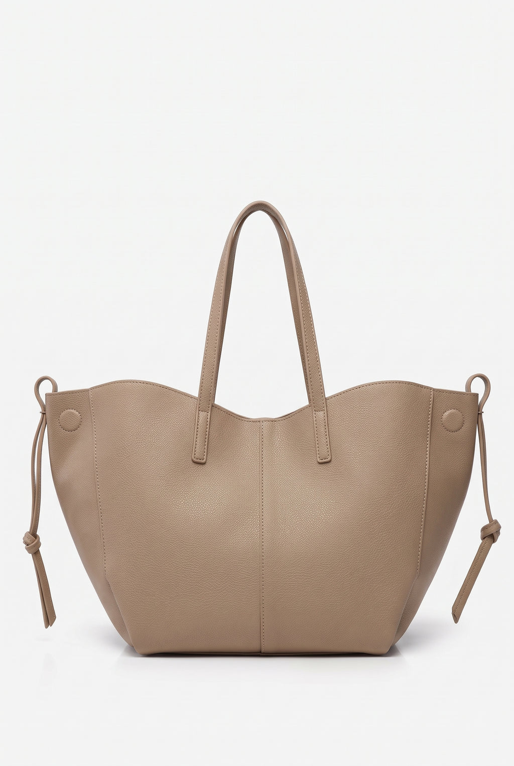 Bolso de mano dos en uno con bolsito a juego en caqui