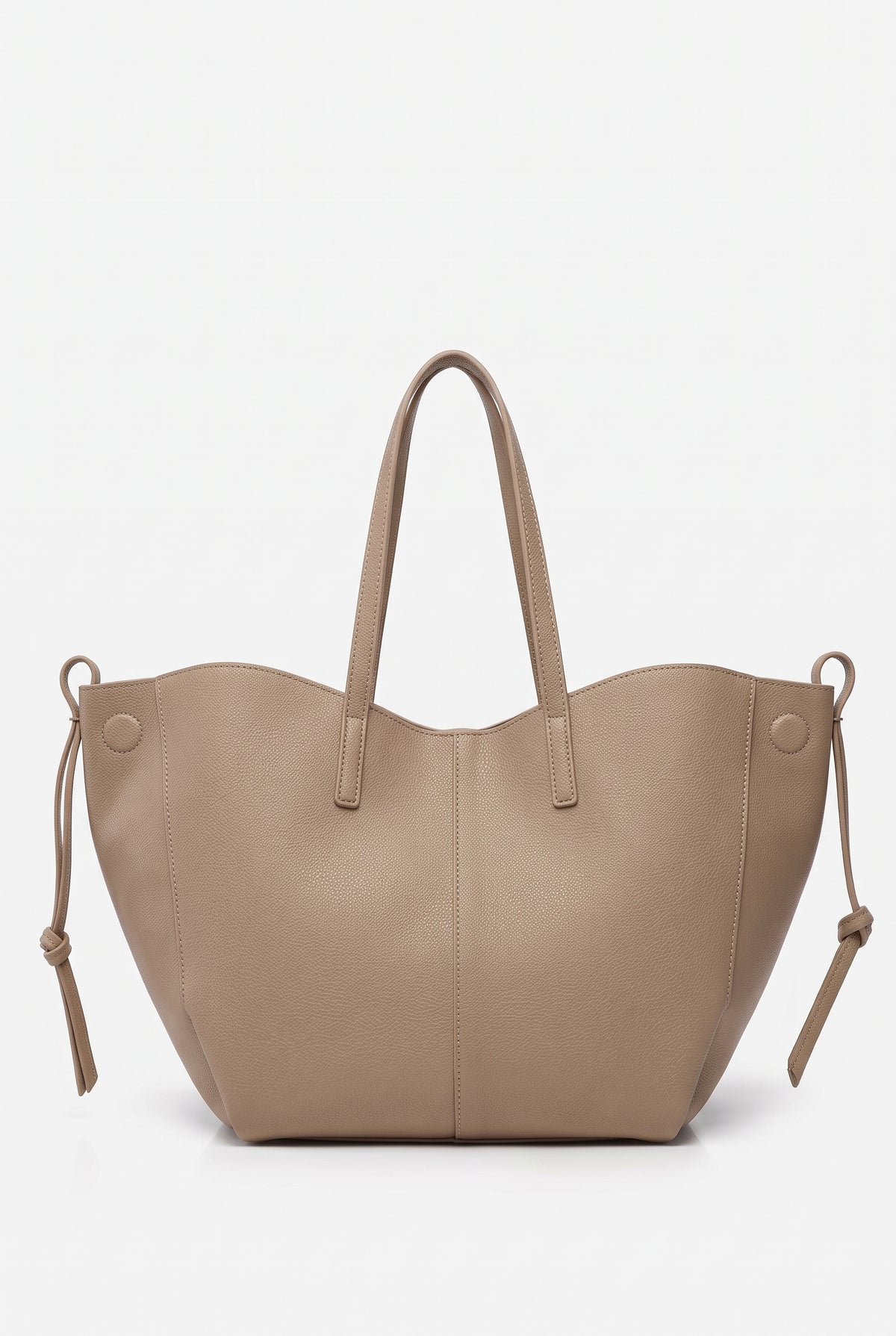 Bolso de mano dos en uno con bolsito a juego en caqui