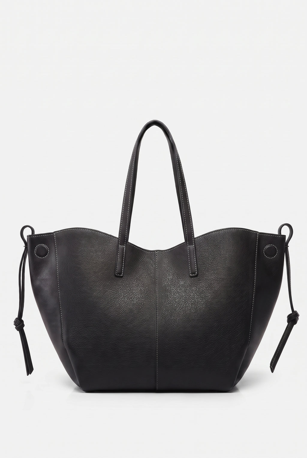 Bolso de mano dos en uno con bolsito a juego en negro