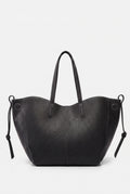 Bolso de mano dos en uno con bolsito a juego en negro