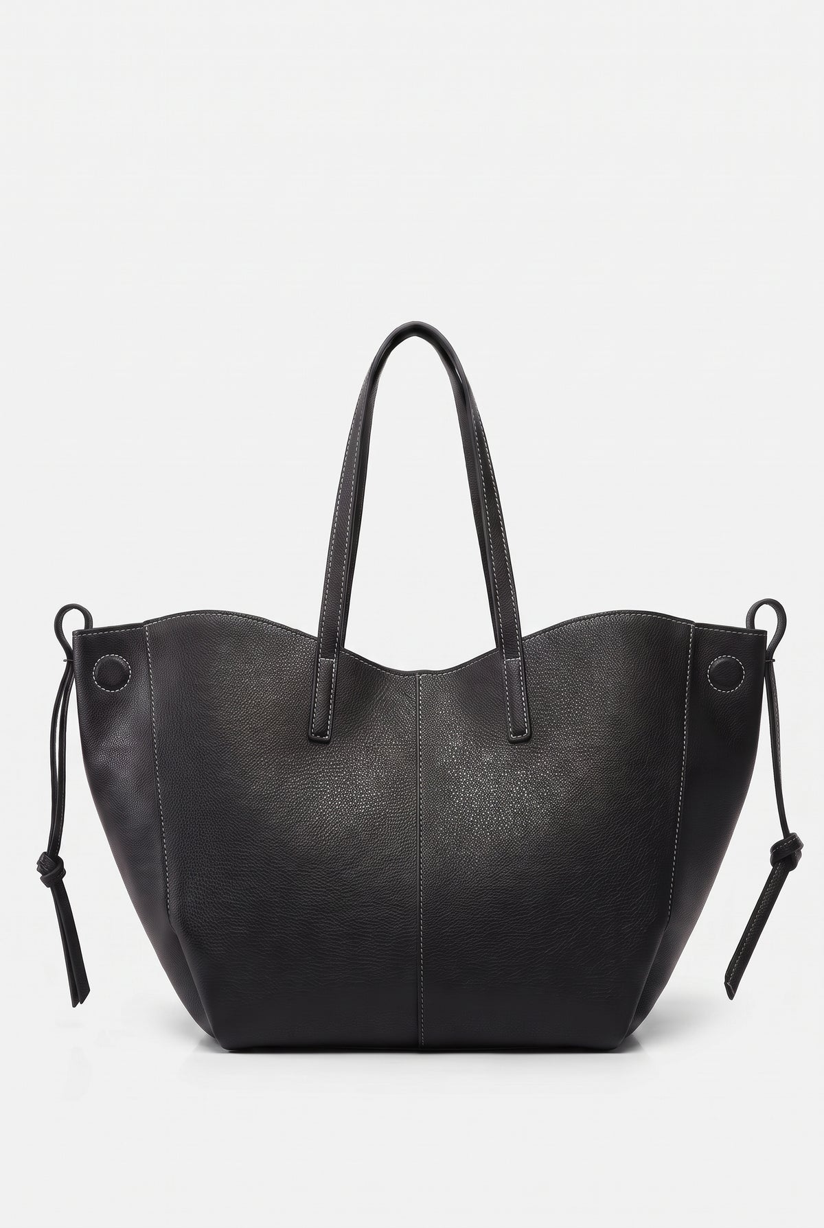 Bolso de mano dos en uno con bolsito a juego en negro