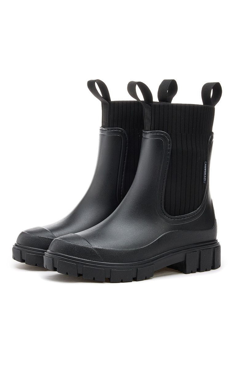 Botas impermeables de media caña en negro