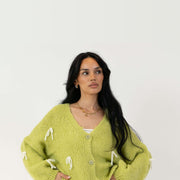 Verde con lazos blancos