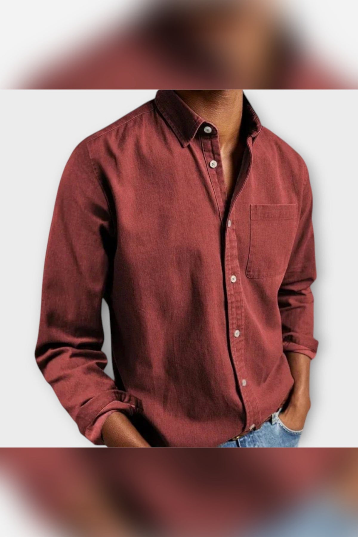 Camisa artesanal en rojo