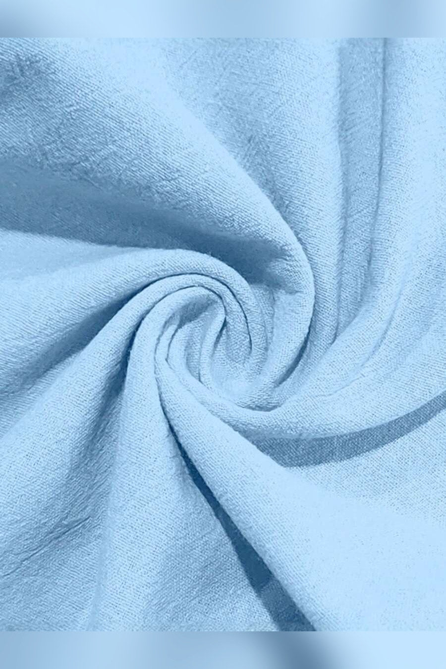 Pantalón de lino con cordón en azul bebé