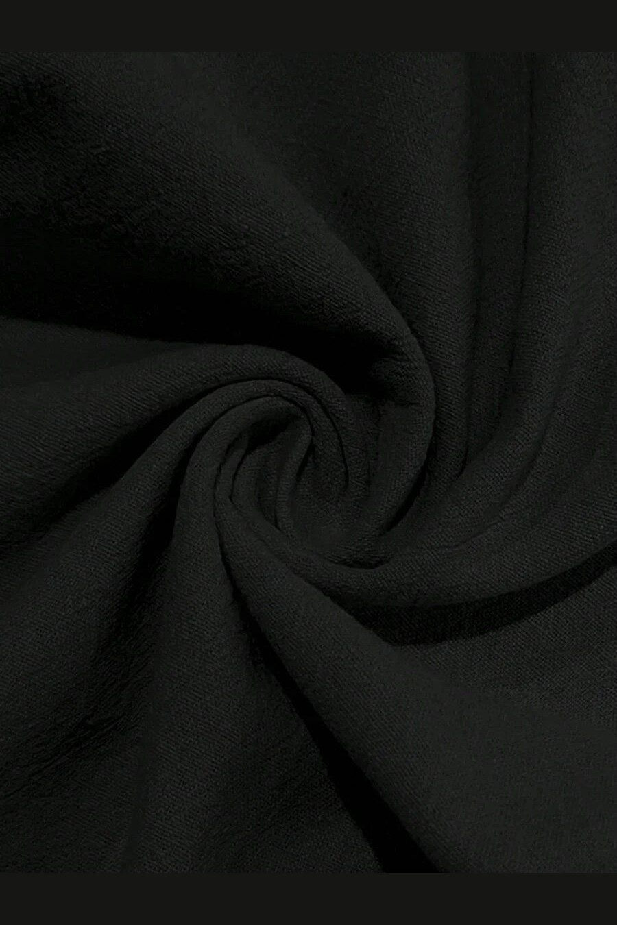 Pantalón de lino con cordón en negro