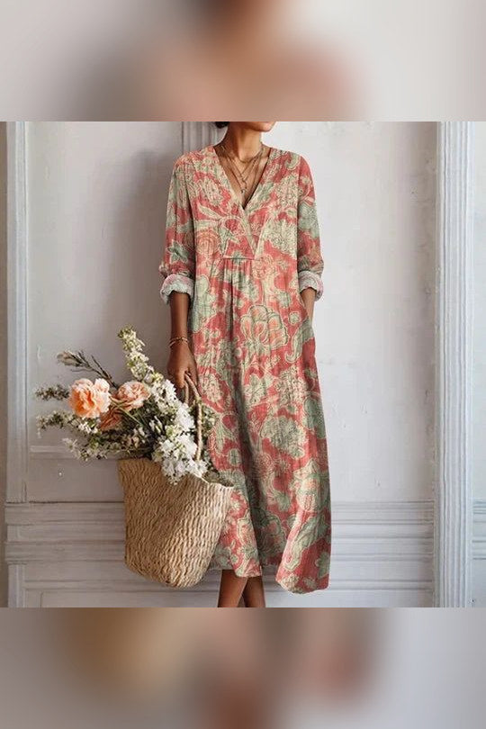 Vestido midi de flores