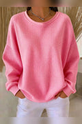 Jersey gofrado de canalé en rosa