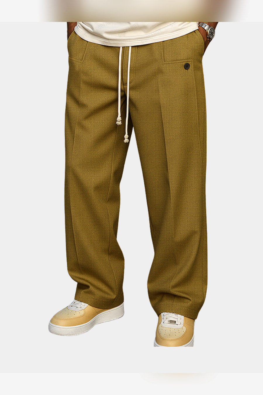 Pantalón de vestir en caqui
