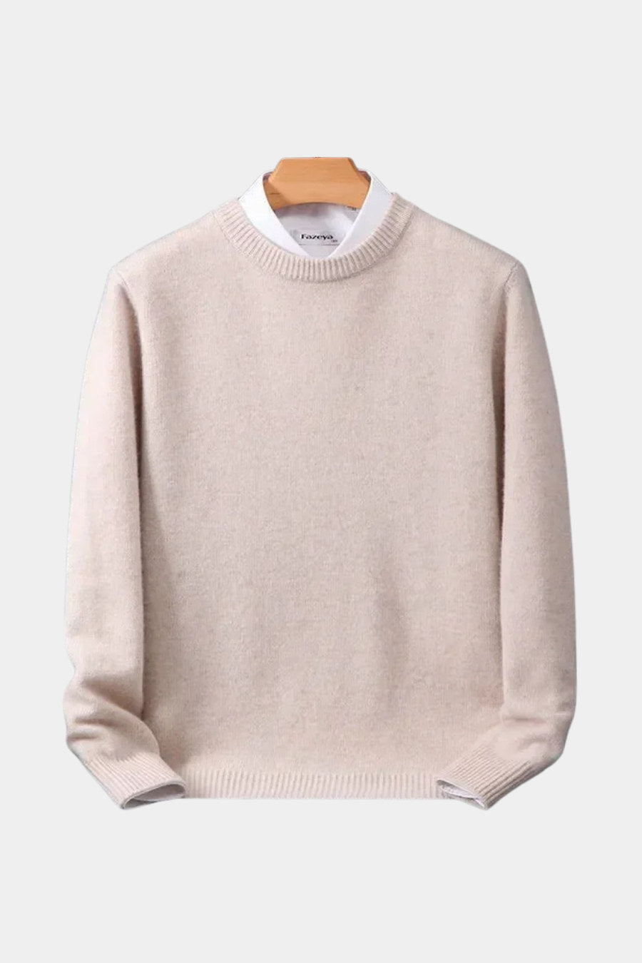 Jersey de cachemira pura en blanco roto