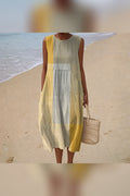 Vestido sin mangas de rayas