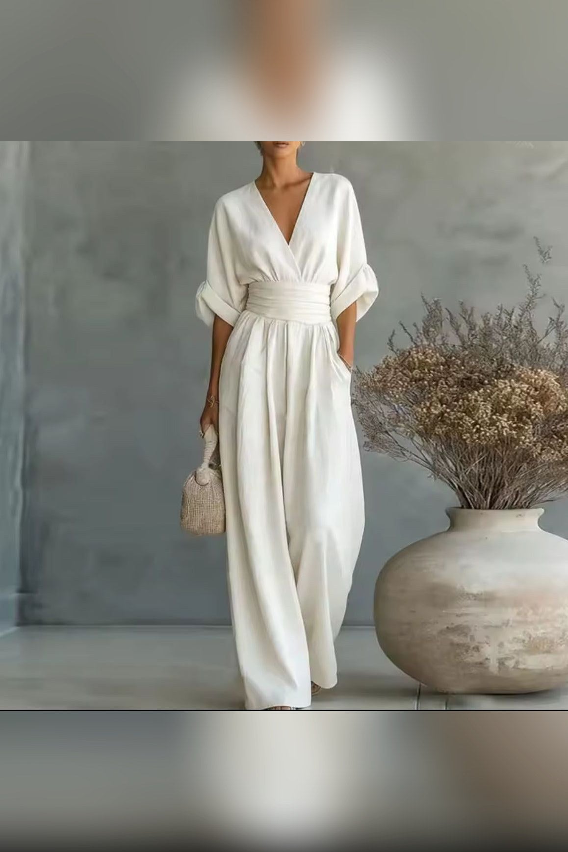 Mono de manga kimono en blanco