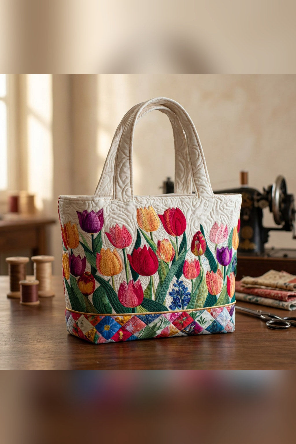 Tulipán — Bolso acolchado de tela