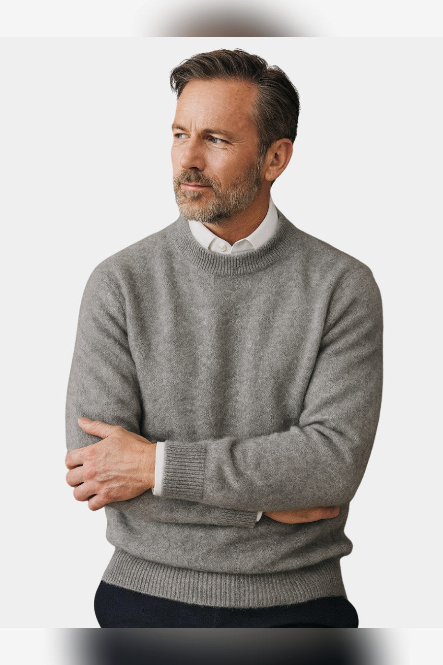 Jersey de cachemira en gris