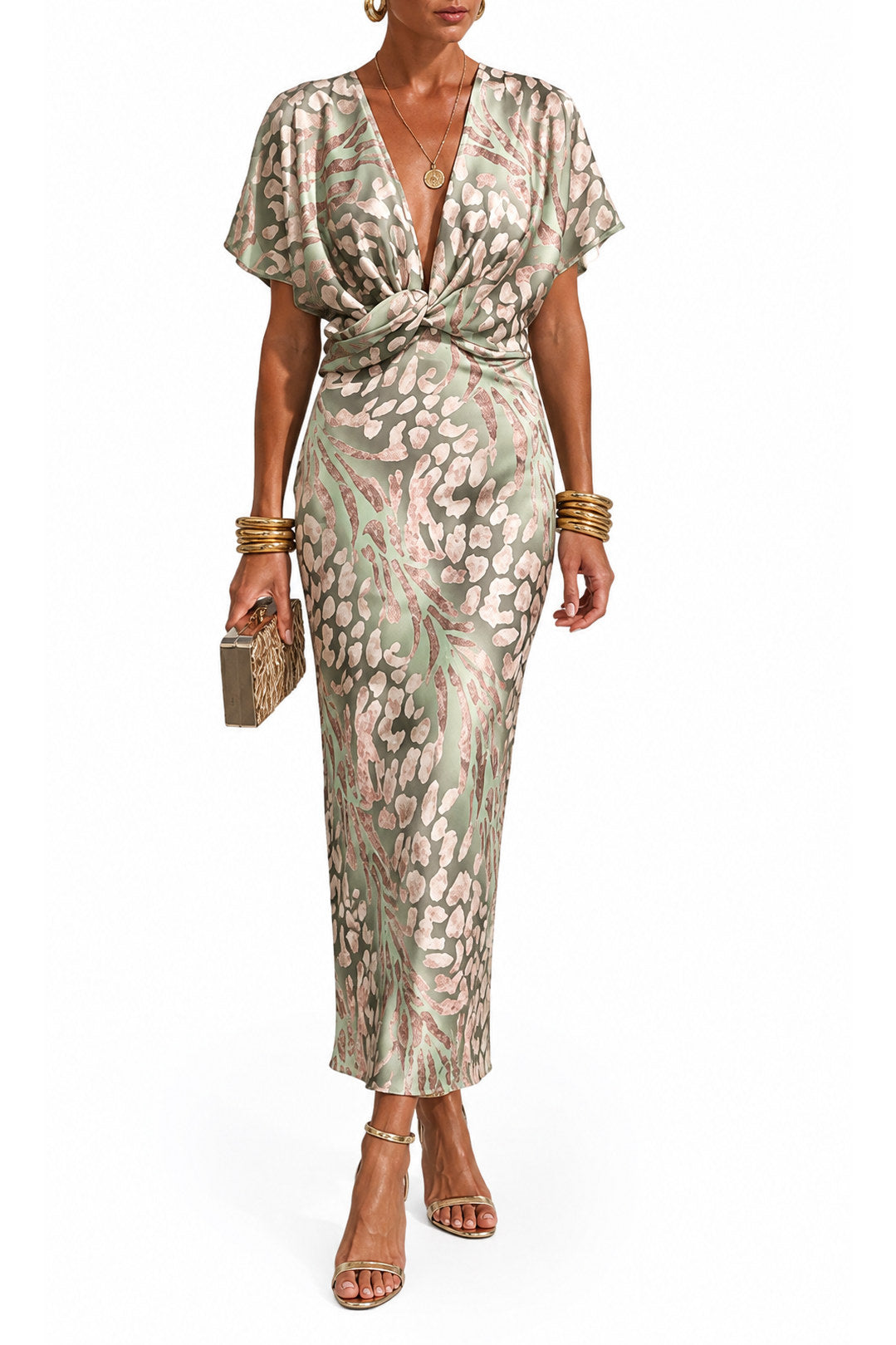 Higinia — Vestido midi estampado