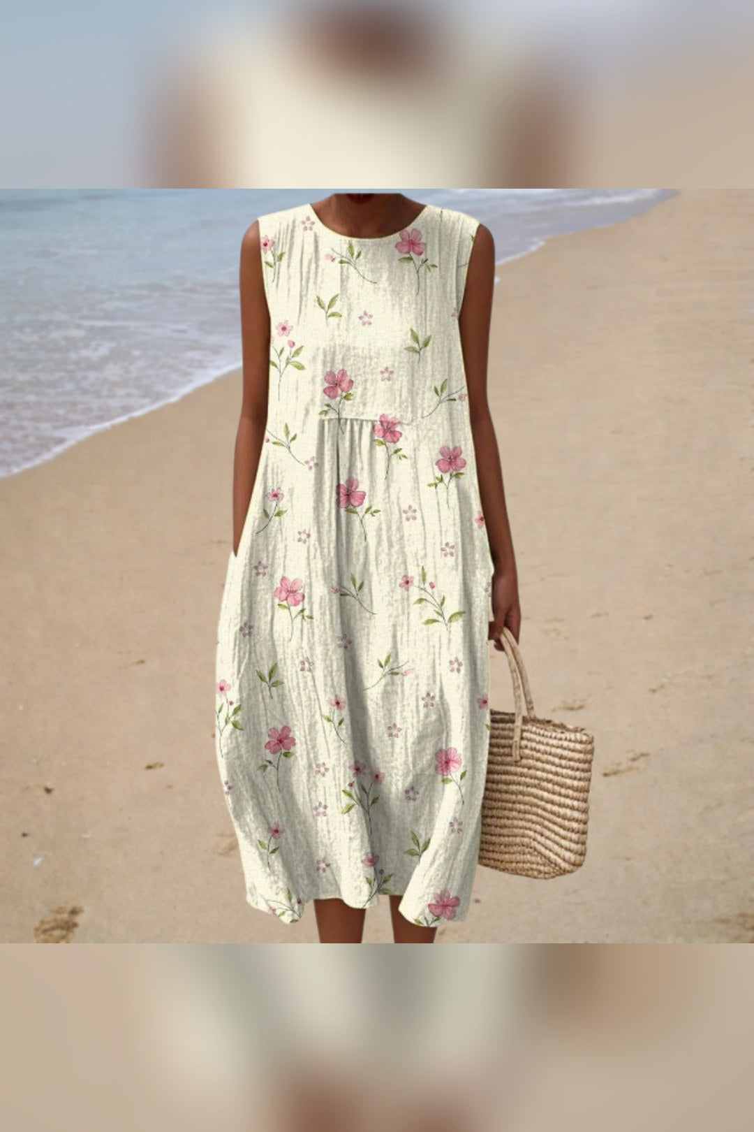 Vestido sin mangas de flores