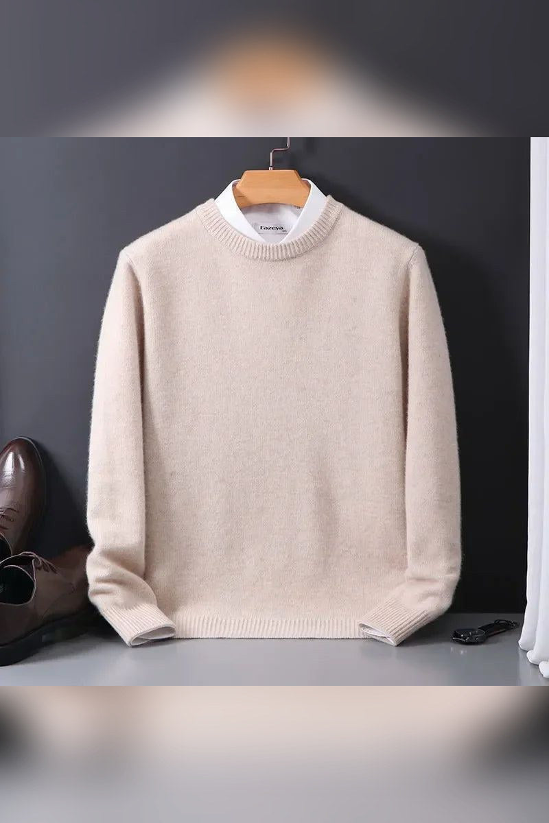 Jersey de cachemira pura en blanco roto