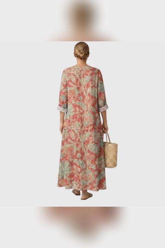 Vestido midi de flores