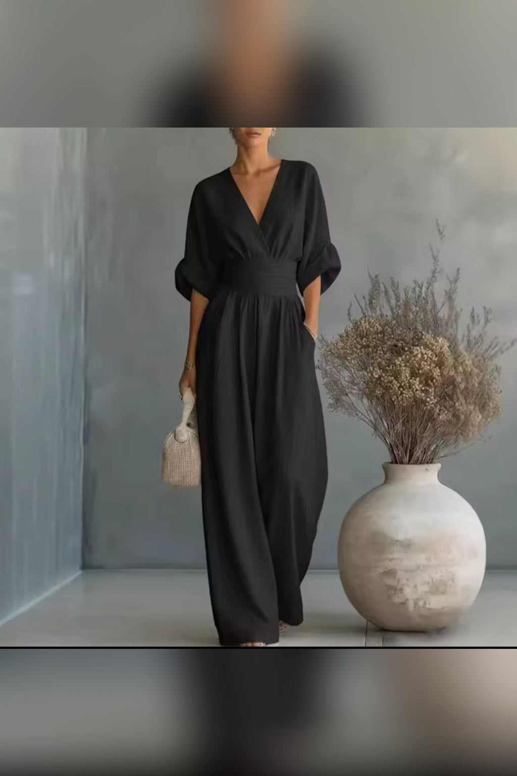 Mono de manga kimono en negro