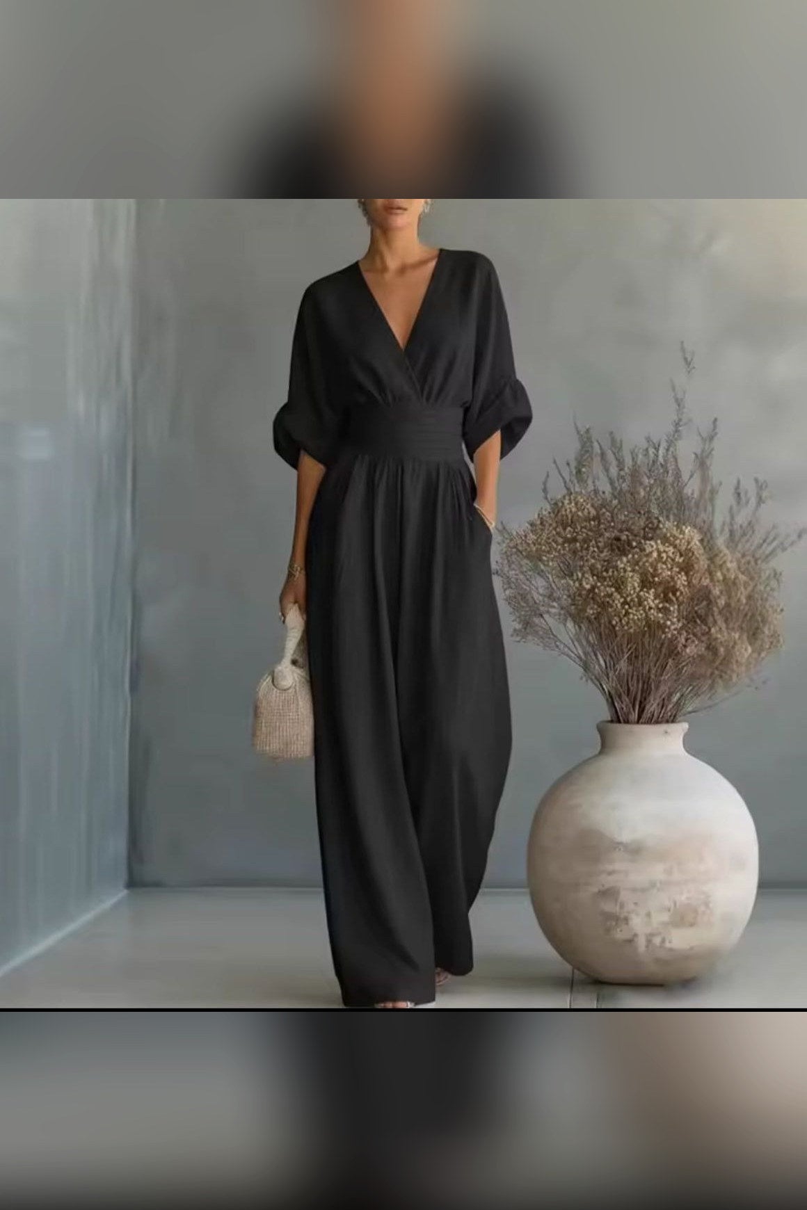 Mono de manga kimono en negro