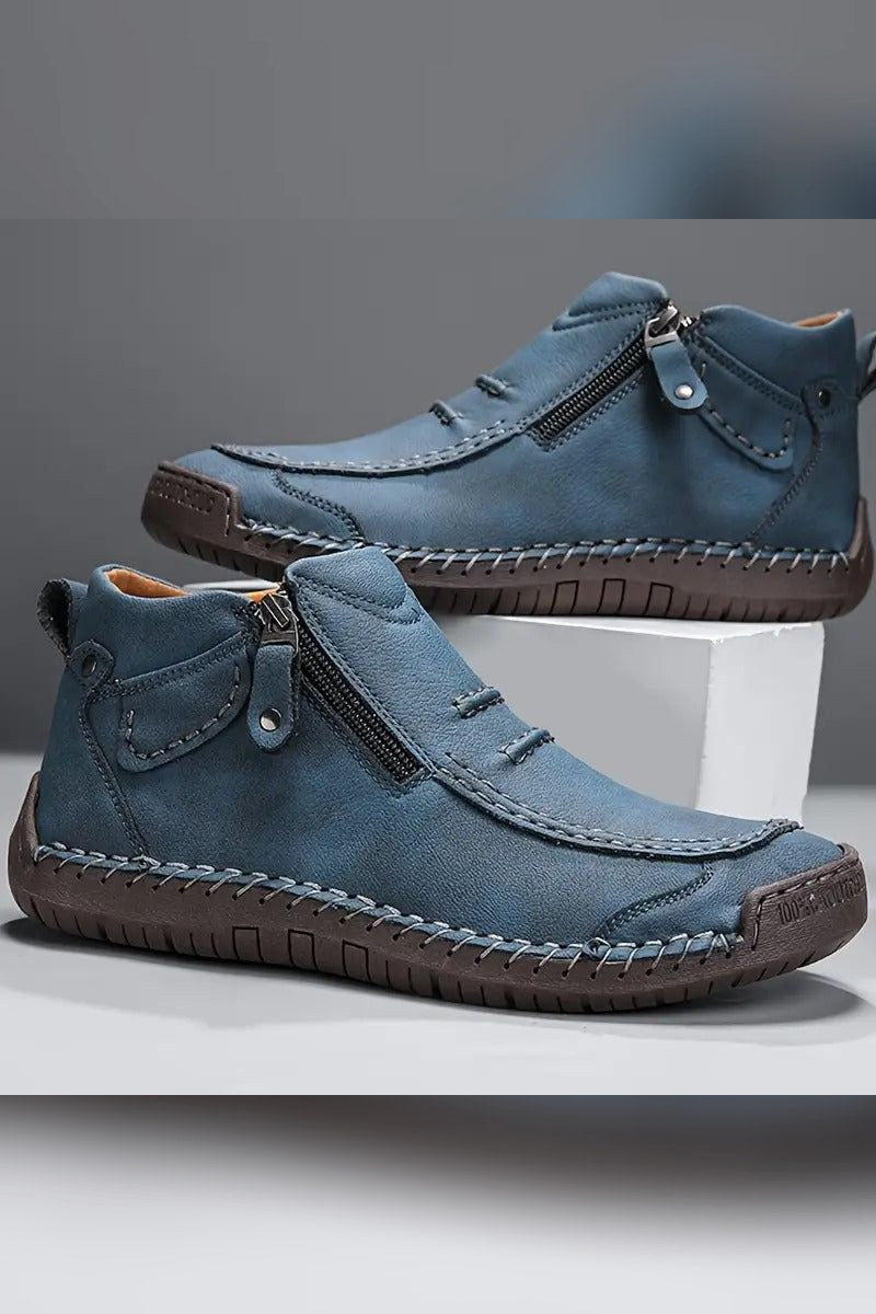 Zapato ergonómico sin cordones en azul